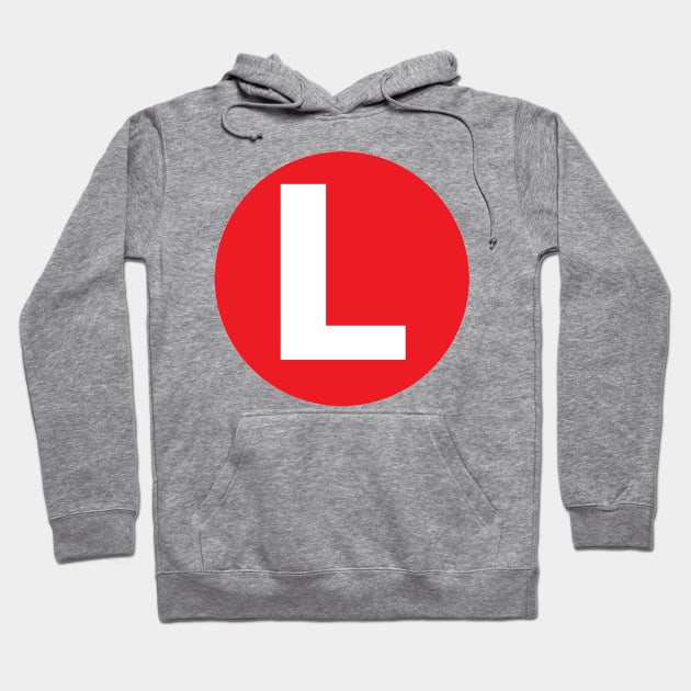 Letter L Big Red Dot Letters & Numbers Hoodie by skycloudpics